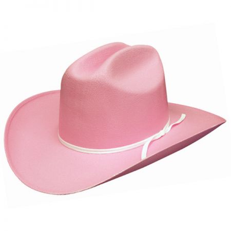 Kids Pink Canvas Straw Hat