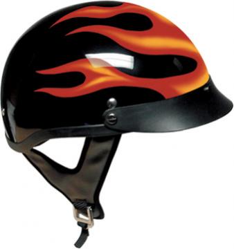 Red Flame Shorty Helmet