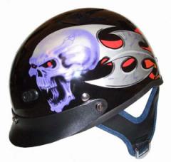 Vented Skull Half Helmet