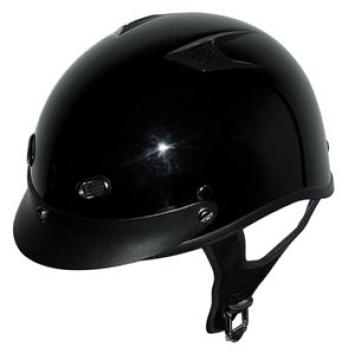 Vented Gloss Black Half Helmet