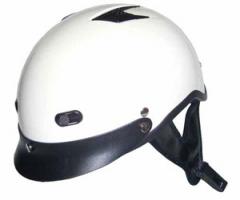 Vented Pearl White Half Helmet
