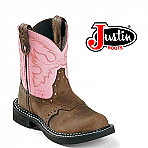 Women's Justin Gypsy Bay Apache Pink Cow Cowboy Boots L9901 