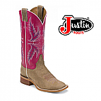 Women's Justin Bent Rail Western Pink/Tan BRL311