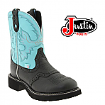 Women's Justin Gypsy Black Deercow Cowboy Boot L9905 