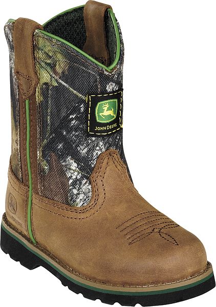 Toddler Mossy Oak John Deere Boots - Outback Leather