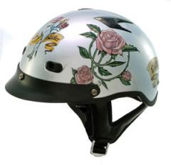 Helmets Inc. Silver Vented Lady Half Helmet